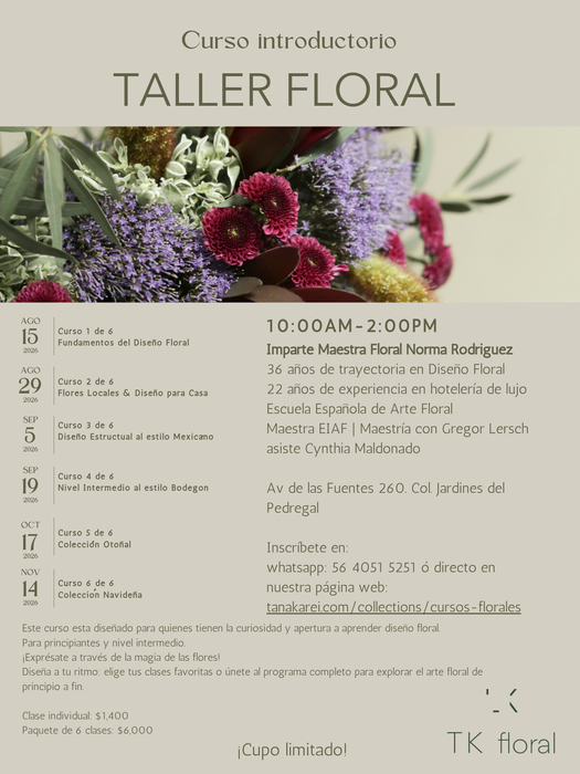 Paquete completo Taller Floral